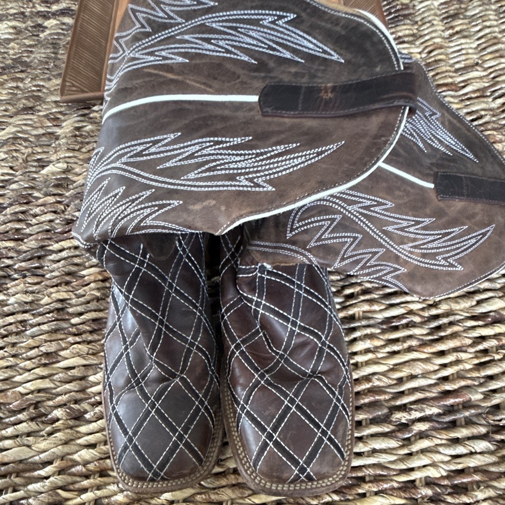 Horse Power HP1082 Men's Western Cowboy Boots Brown Leather US 12 D Mexico